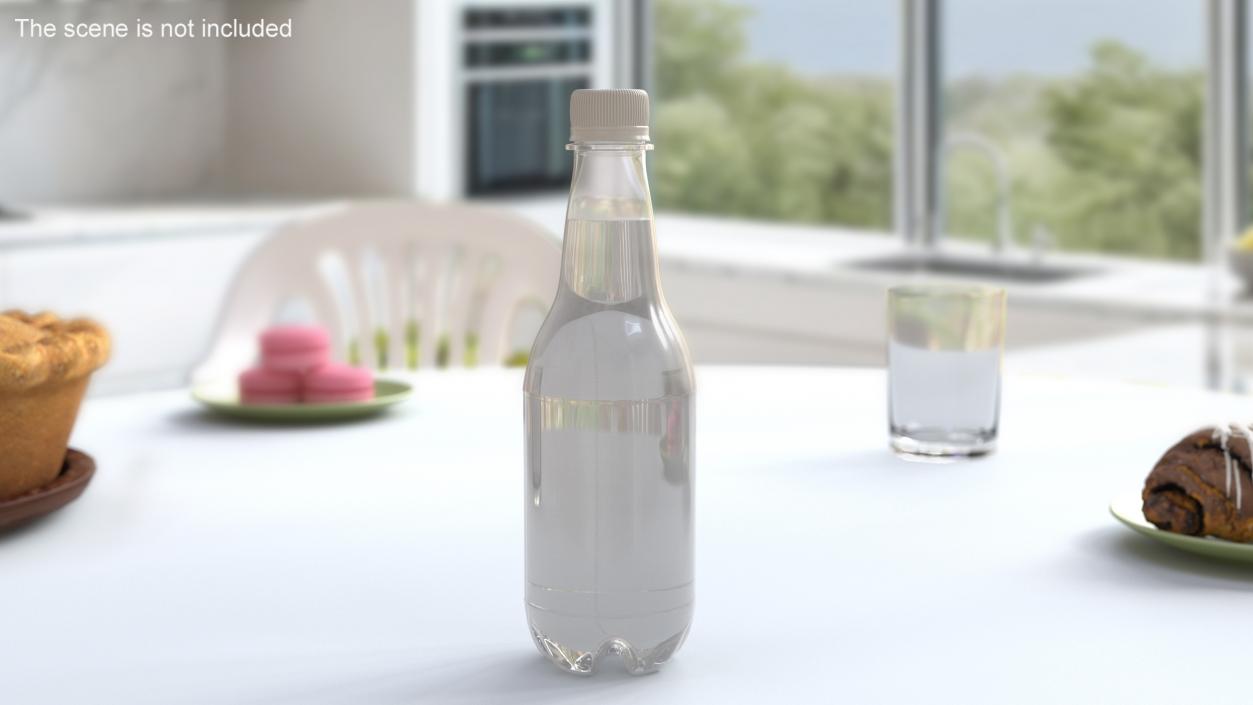 Small Plastic White Water Bottle 3D