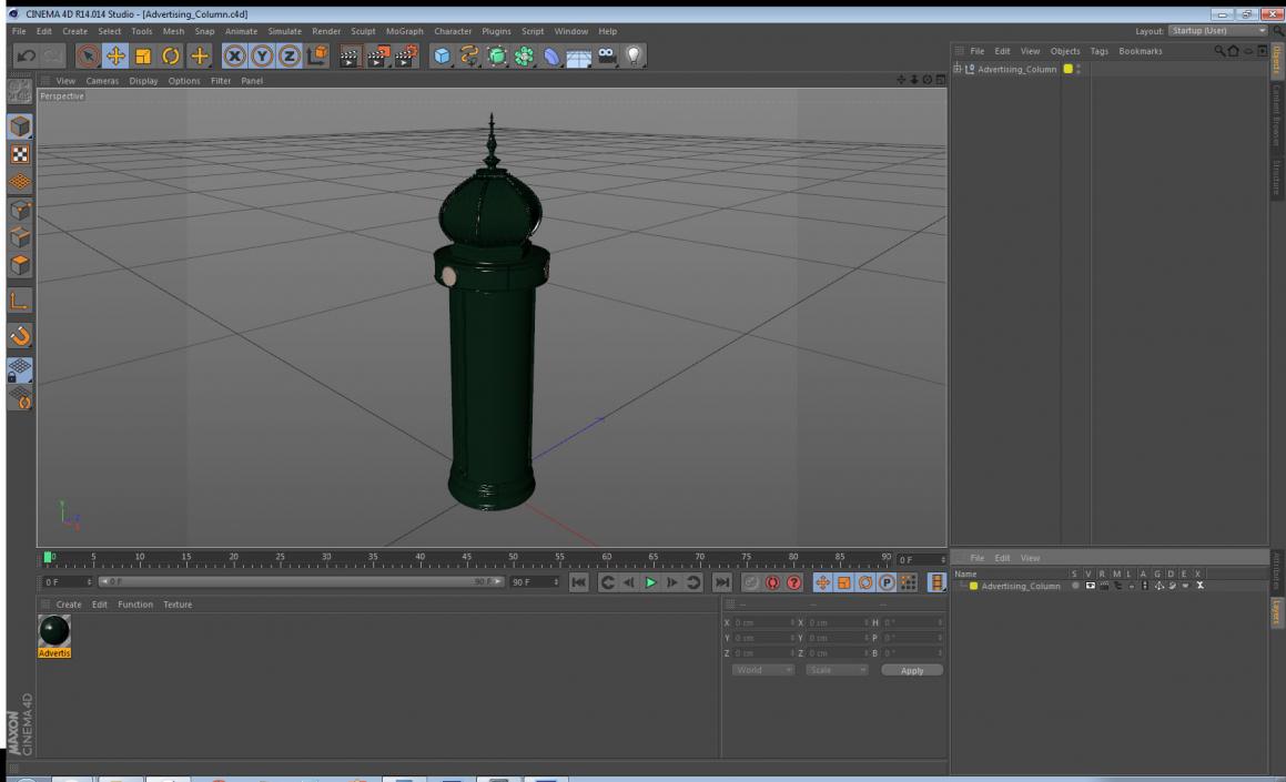 3D Advertising Column model