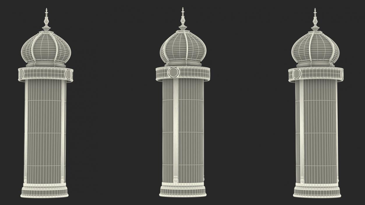 3D Advertising Column model