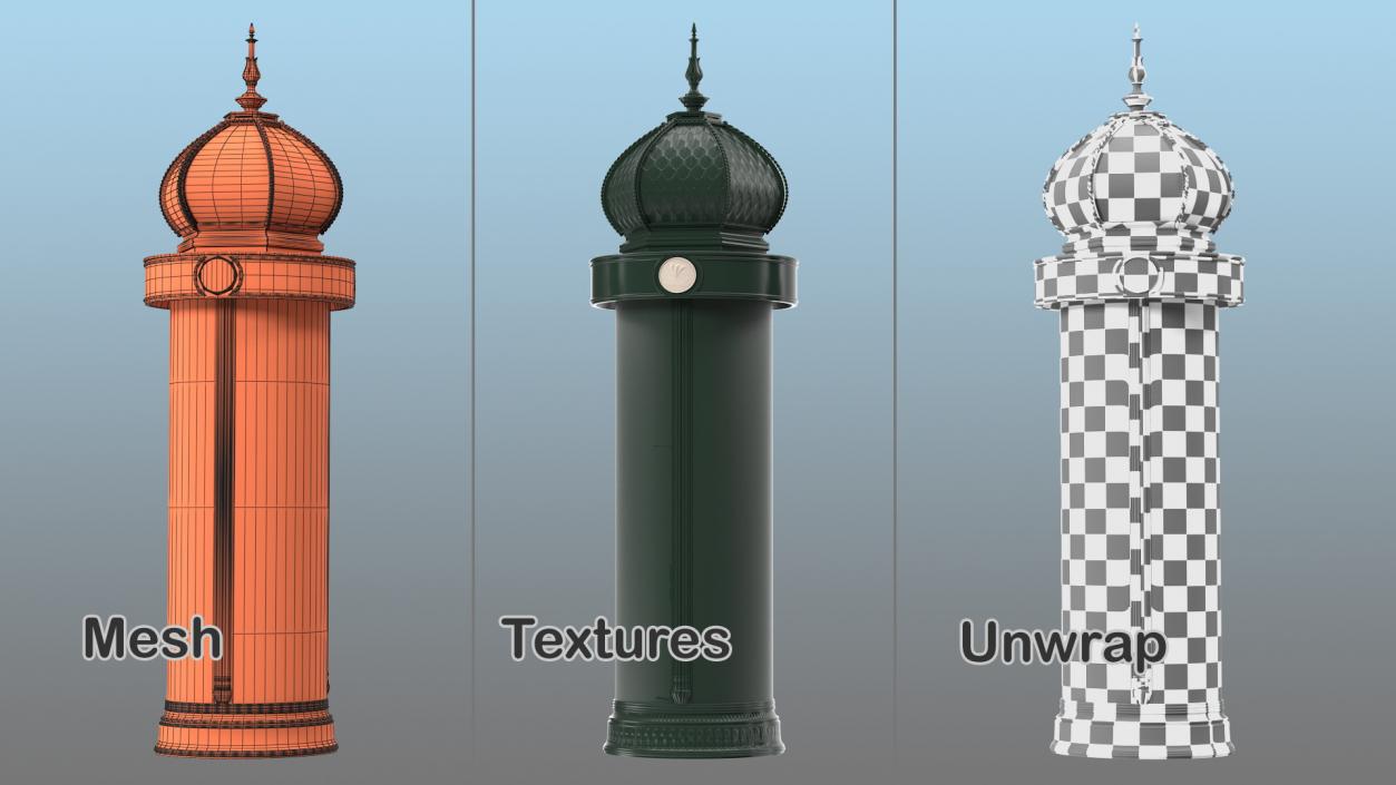 3D Advertising Column model