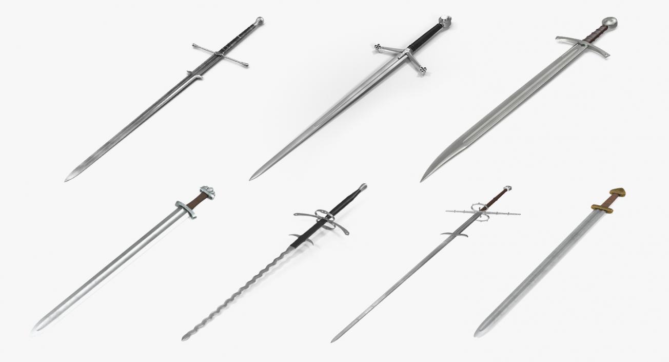 3D Medieval Swords Collection