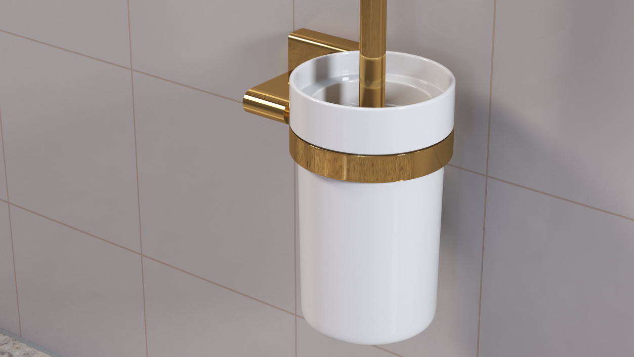 Wall Toilet Brush Holder 3D model