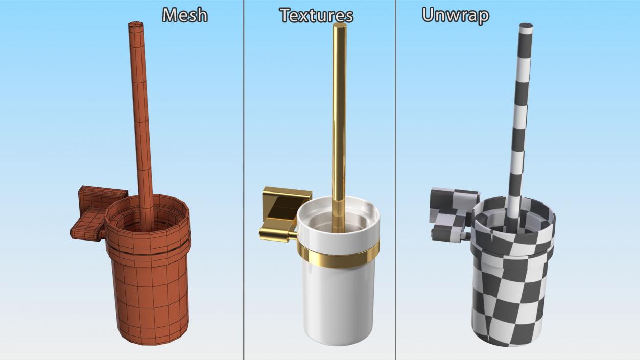 Wall Toilet Brush Holder 3D model