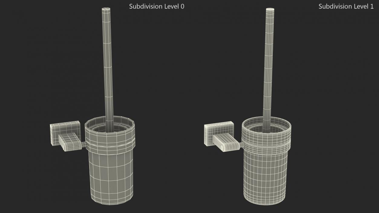 Wall Toilet Brush Holder 3D model