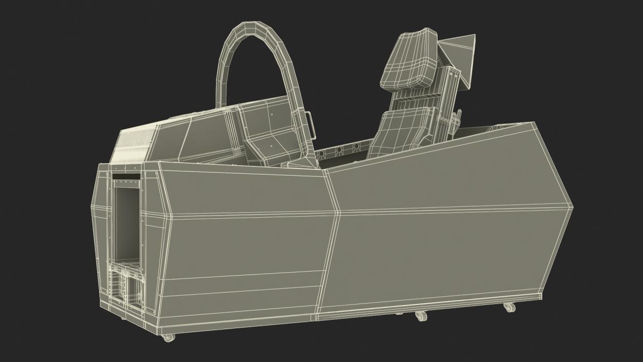 3D model F-35 Cockpit Simulator with Mannequin in VR 2