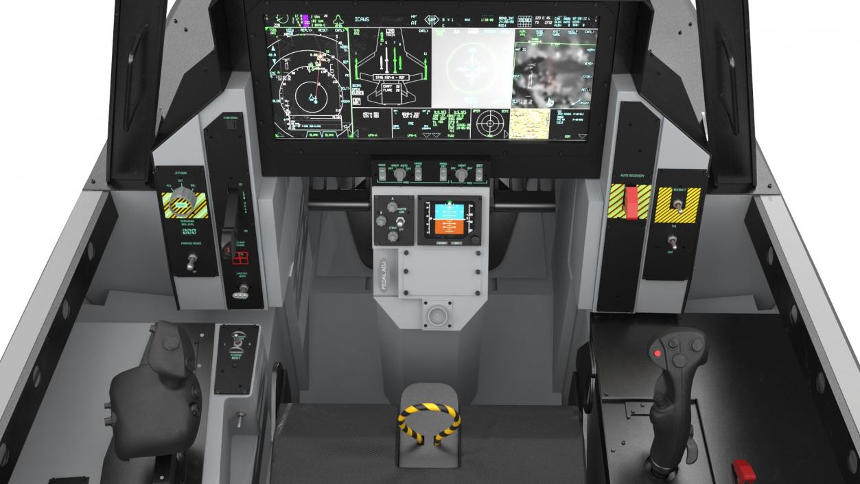 3D model F-35 Cockpit Simulator with Mannequin in VR 2