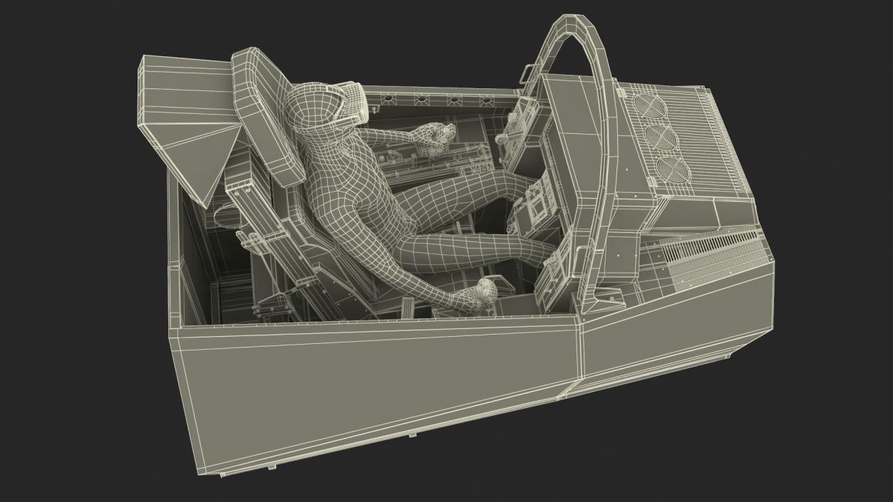 3D model F-35 Cockpit Simulator with Mannequin in VR 2