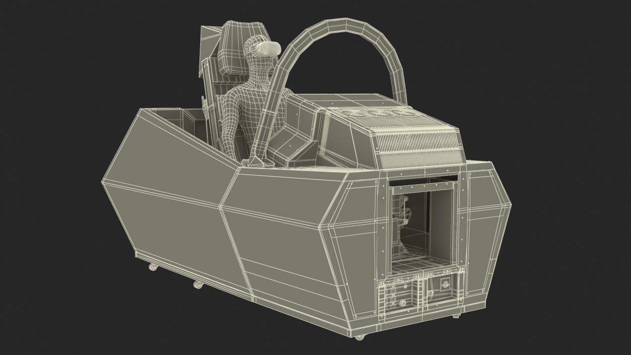 3D model F-35 Cockpit Simulator with Mannequin in VR 2