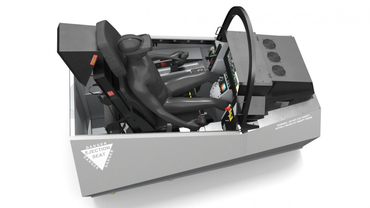 3D model F-35 Cockpit Simulator with Mannequin in VR 2