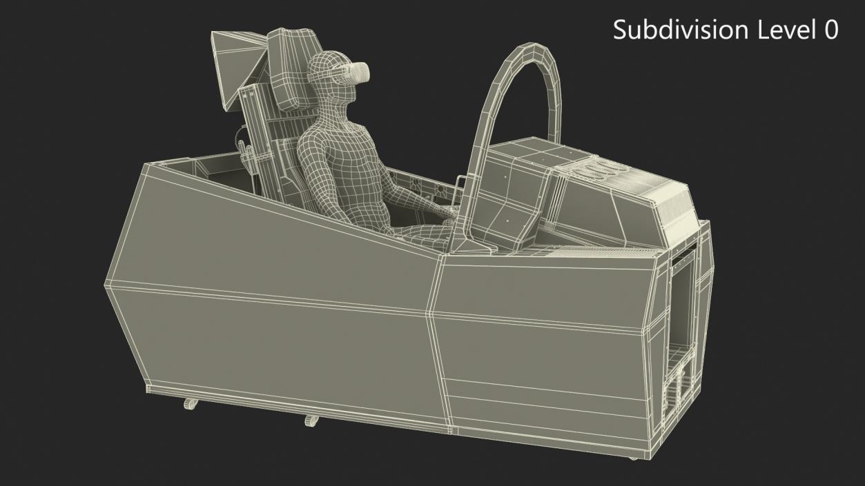 3D model F-35 Cockpit Simulator with Mannequin in VR 2