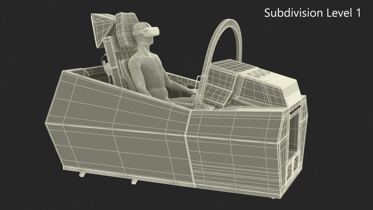 3D model F-35 Cockpit Simulator with Mannequin in VR 2