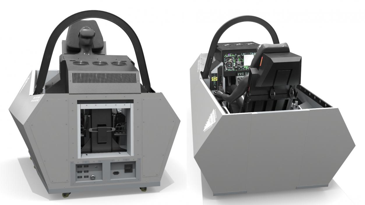 3D model F-35 Cockpit Simulator with Mannequin in VR 2