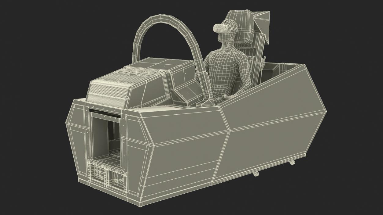 3D model F-35 Cockpit Simulator with Mannequin in VR 2