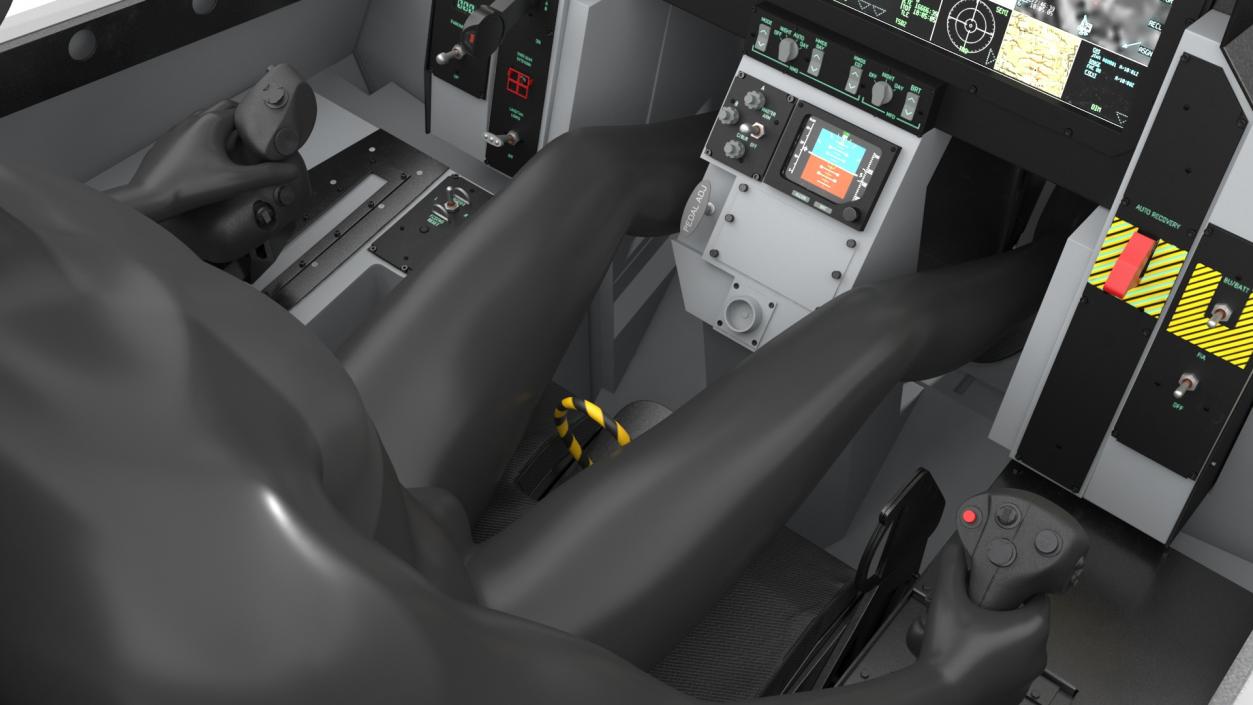 3D model F-35 Cockpit Simulator with Mannequin in VR 2