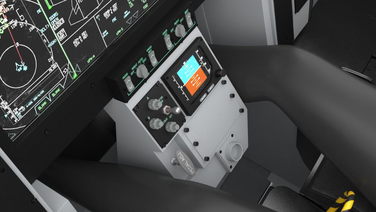 3D model F-35 Cockpit Simulator with Mannequin in VR 2