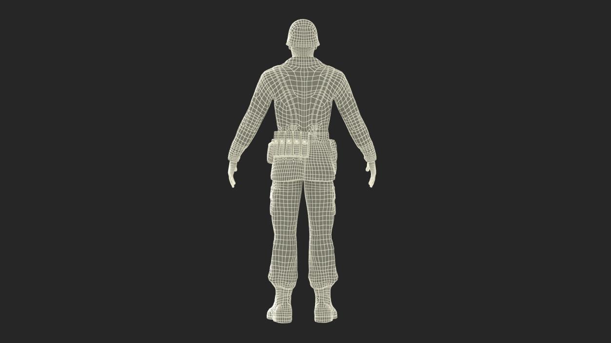 3D Toy Soldier Rigged model