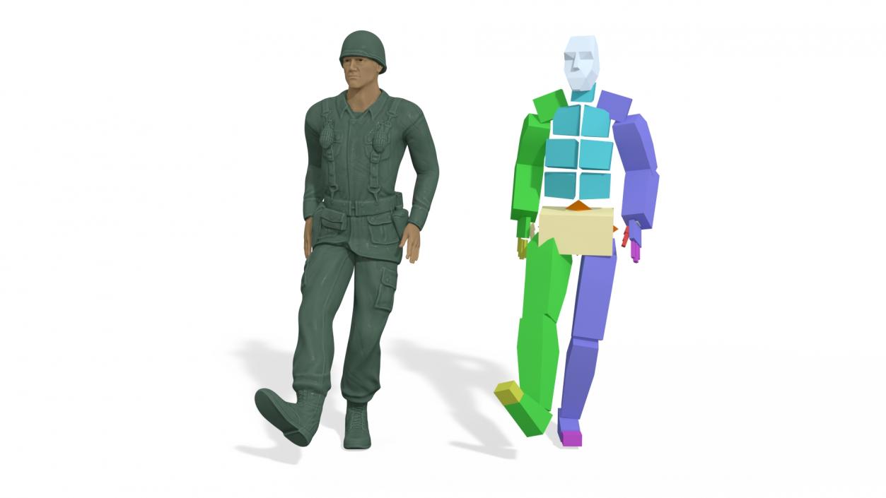 3D Toy Soldier Rigged model