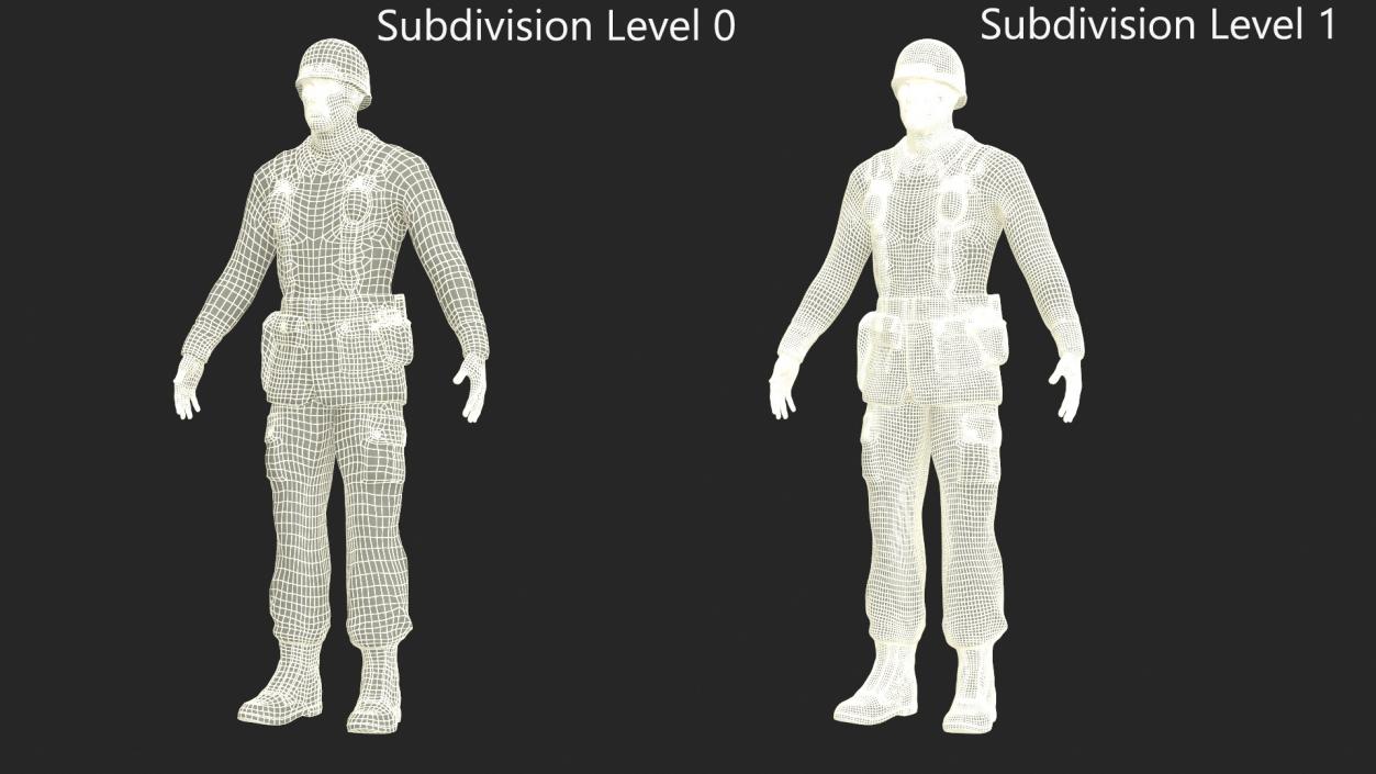 3D Toy Soldier Rigged model