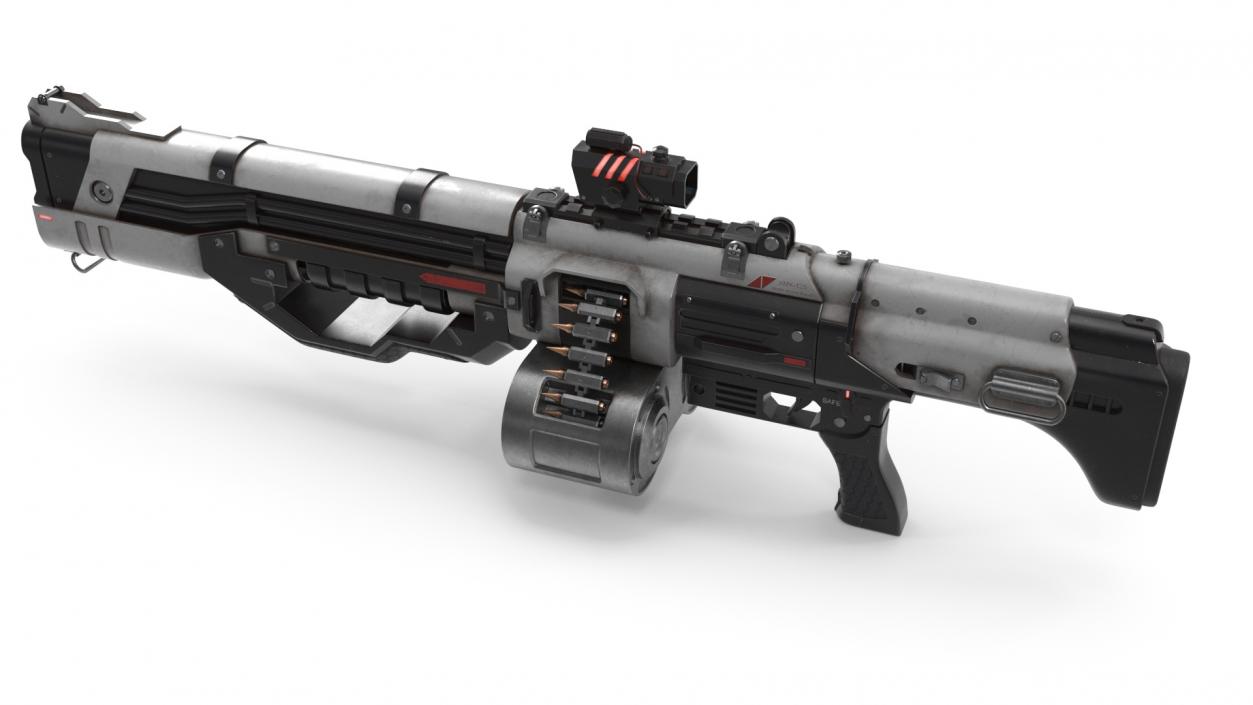 Futuristic Machine Gun 3D