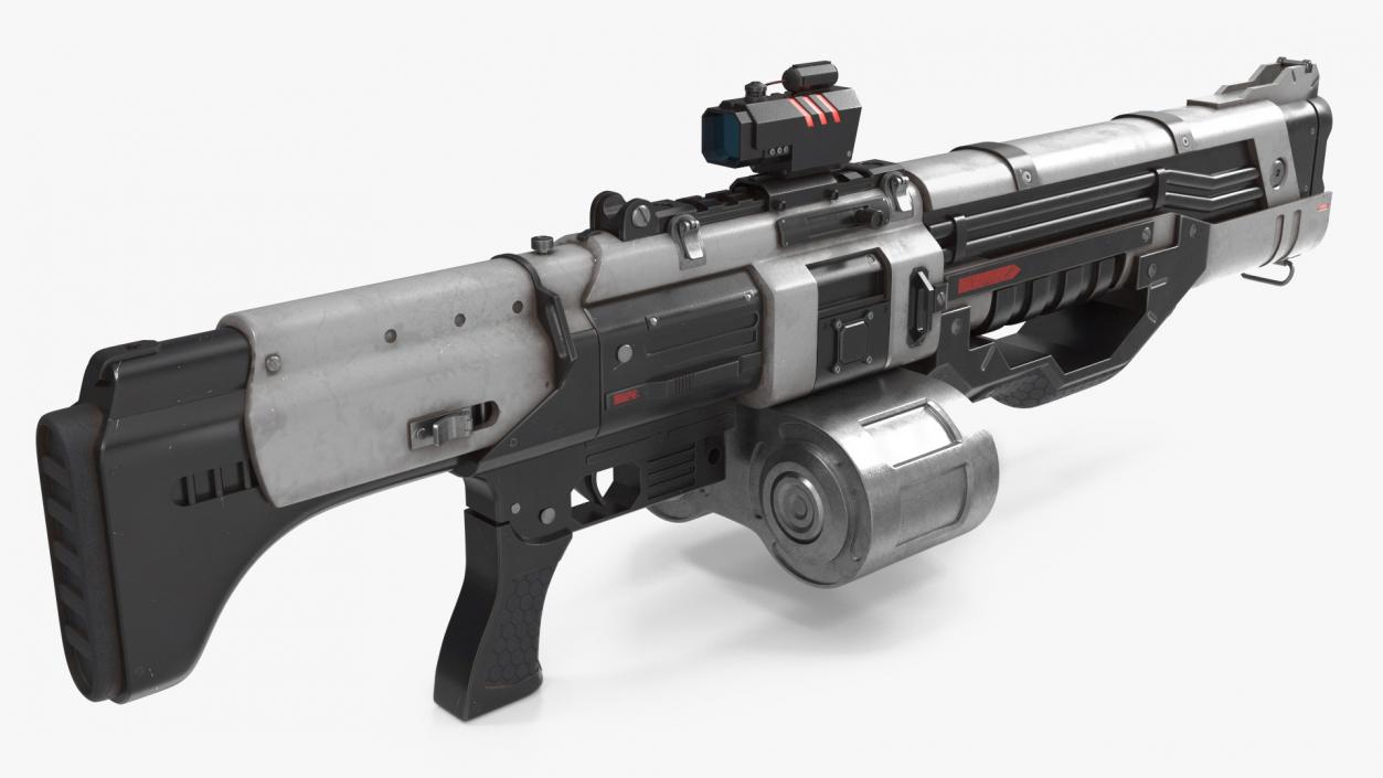 Futuristic Machine Gun 3D