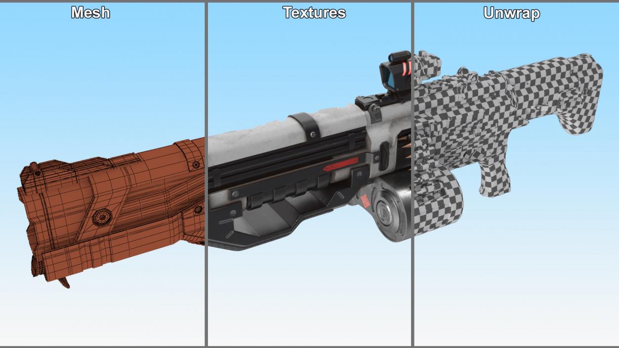 Futuristic Machine Gun 3D