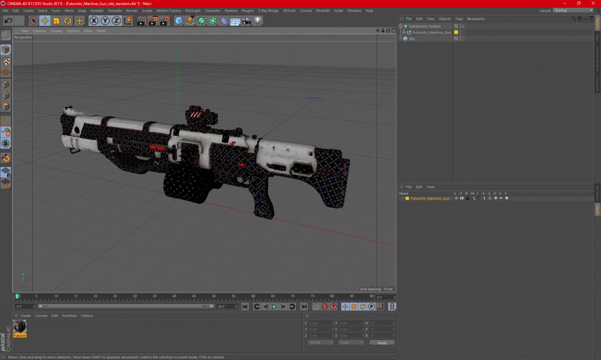 Futuristic Machine Gun 3D