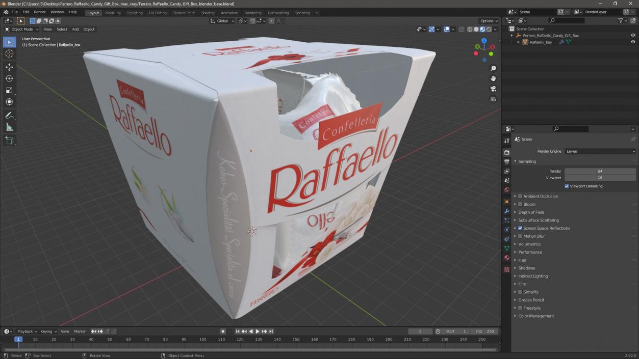 Ferrero Raffaello Candy Gift Box 3D