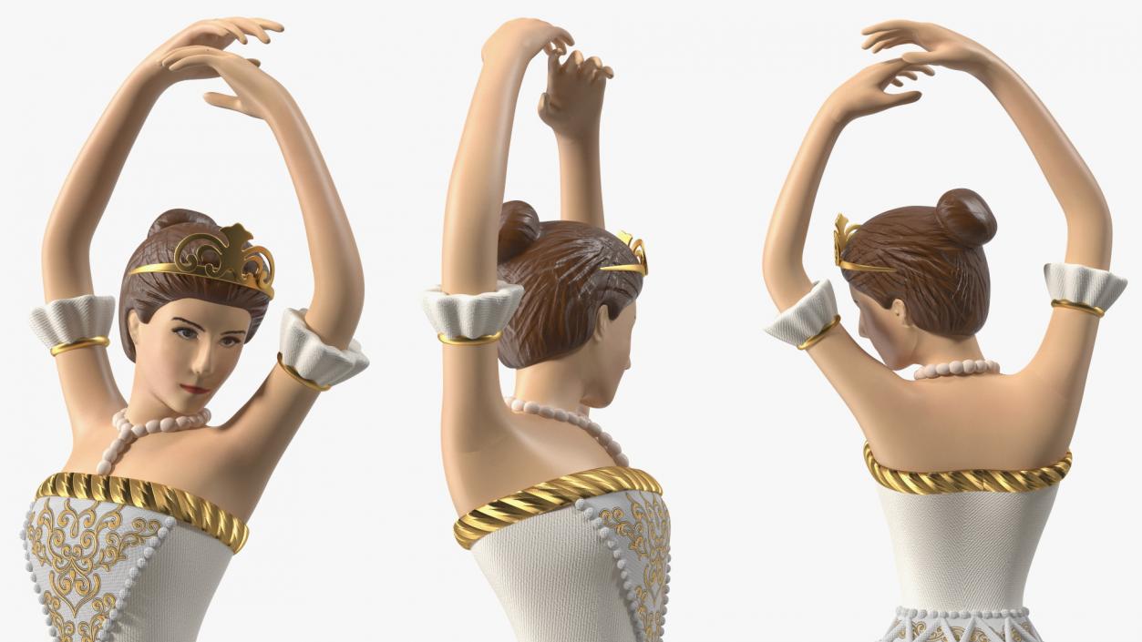 Ballerina Figure White 3D