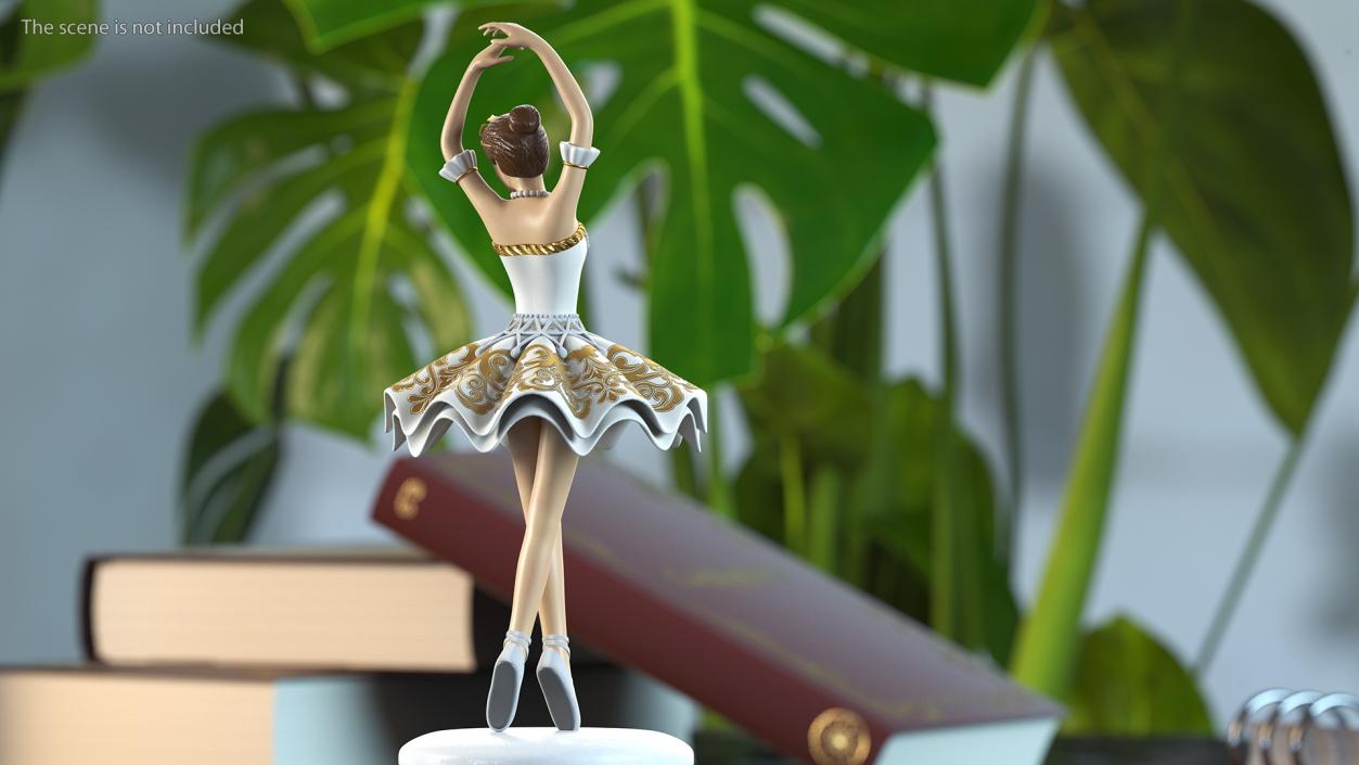 Ballerina Figure White 3D