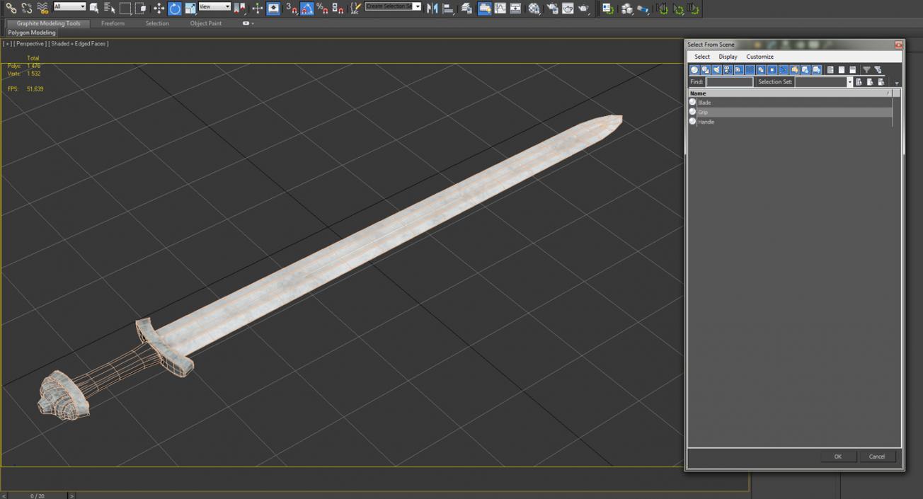 3D Medieval Viking Sword