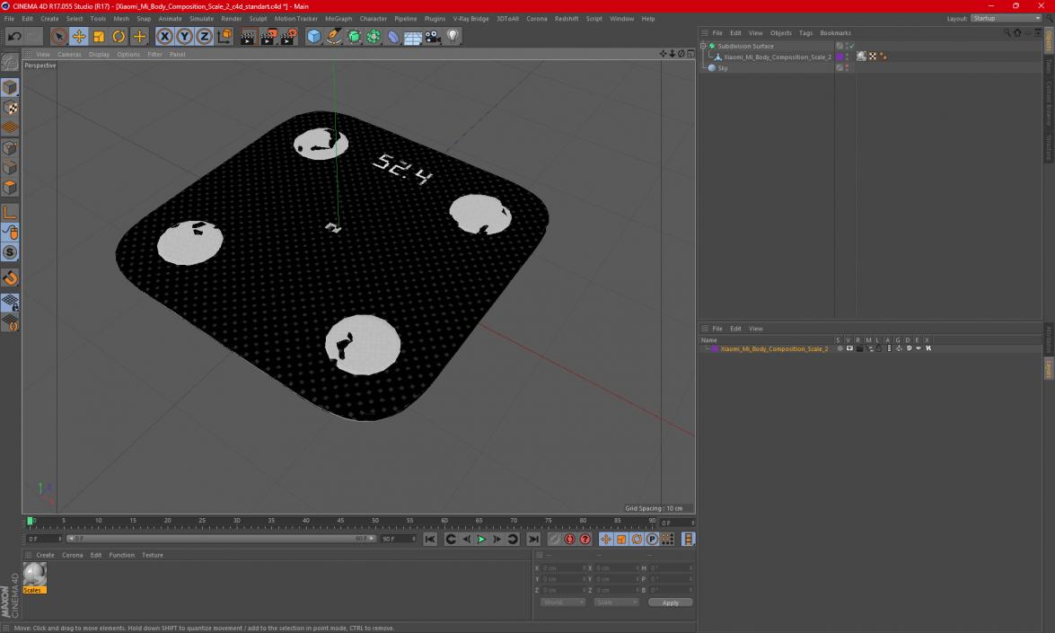 Xiaomi Mi Body Composition Scale 2 3D model