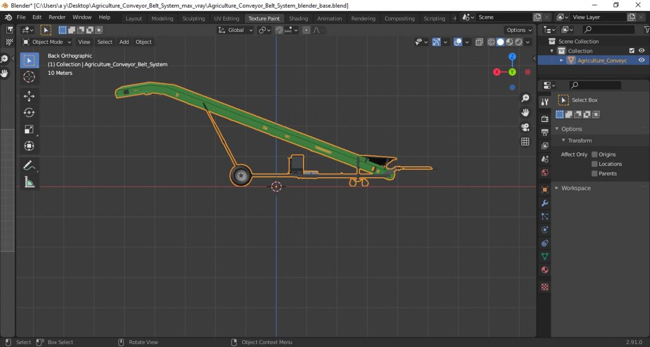 Agriculture Conveyor Belt System 3D