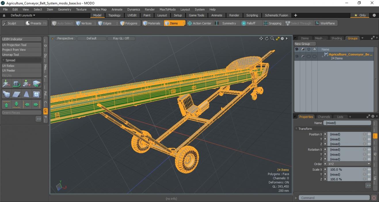 Agriculture Conveyor Belt System 3D