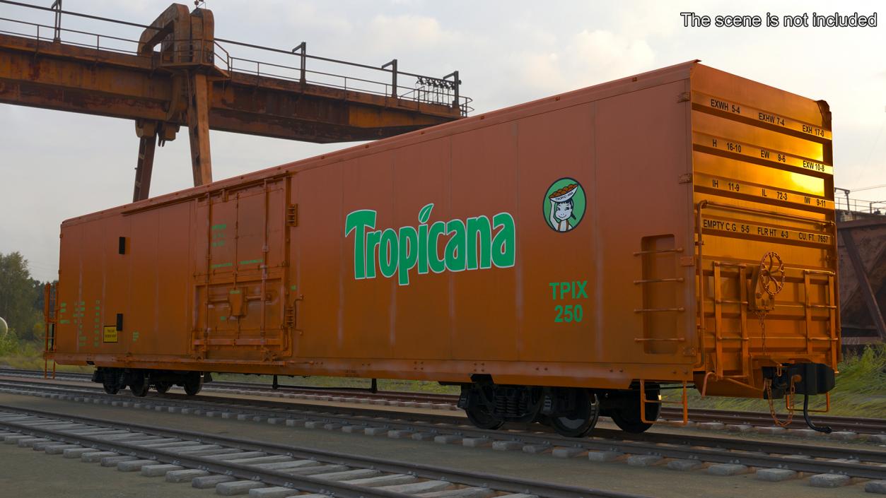 Tropicana Refrigerated Boxcar Train 2 3D