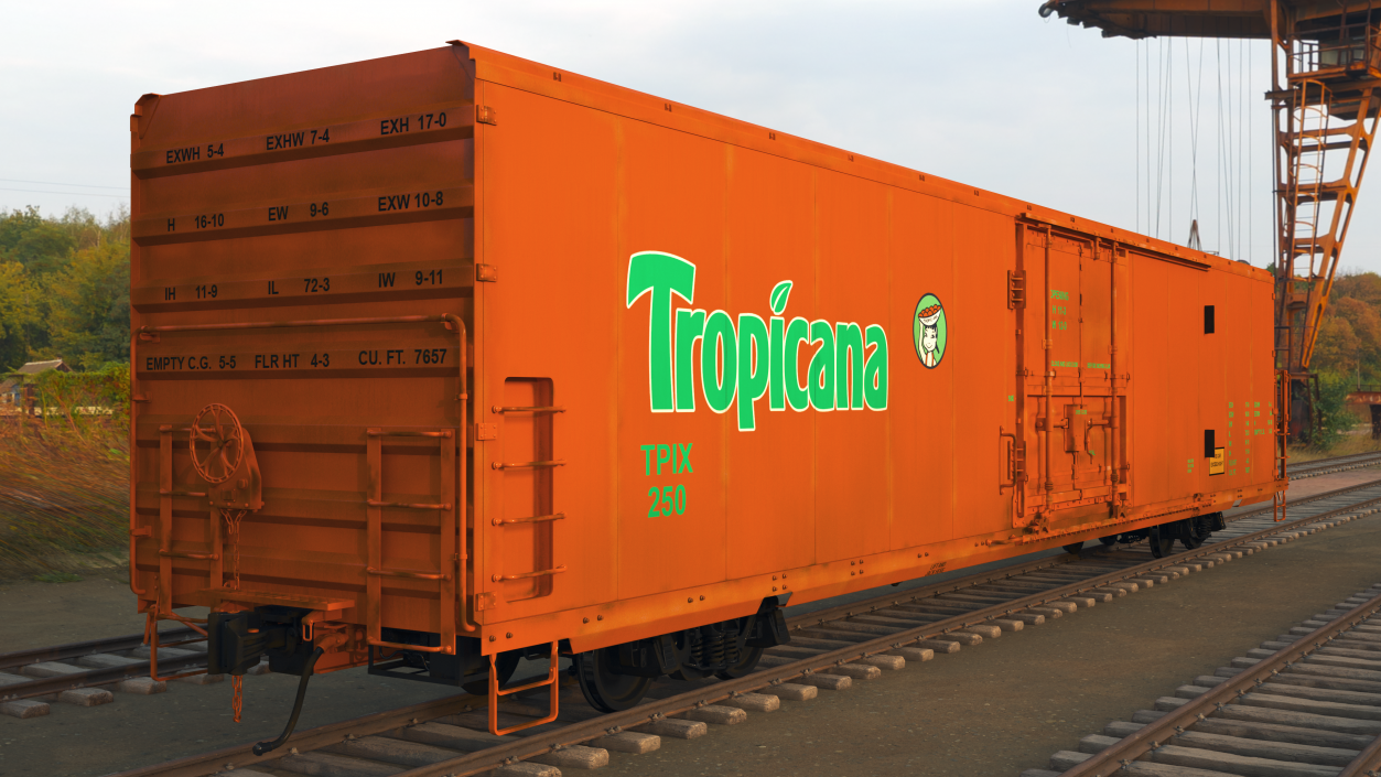 Tropicana Refrigerated Boxcar Train 2 3D