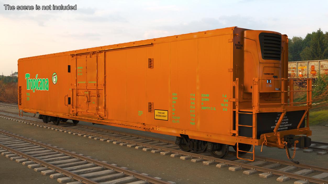 Tropicana Refrigerated Boxcar Train 2 3D