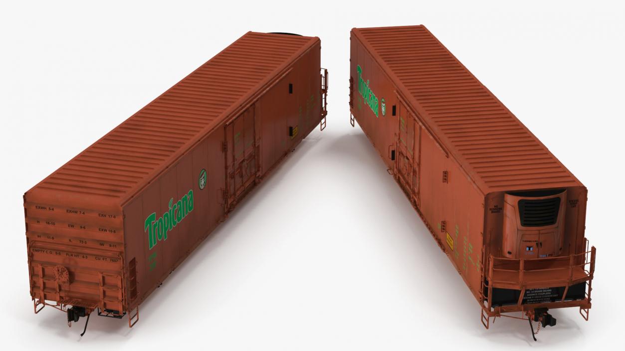 Tropicana Refrigerated Boxcar Train 2 3D