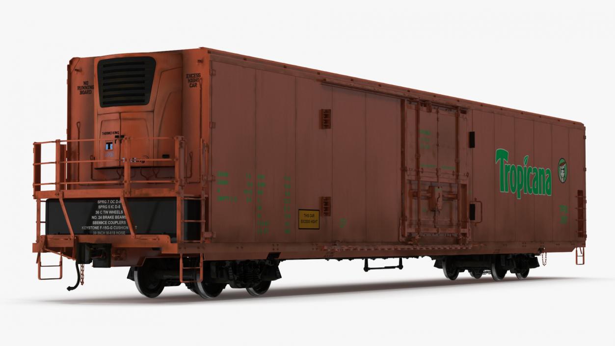 Tropicana Refrigerated Boxcar Train 2 3D