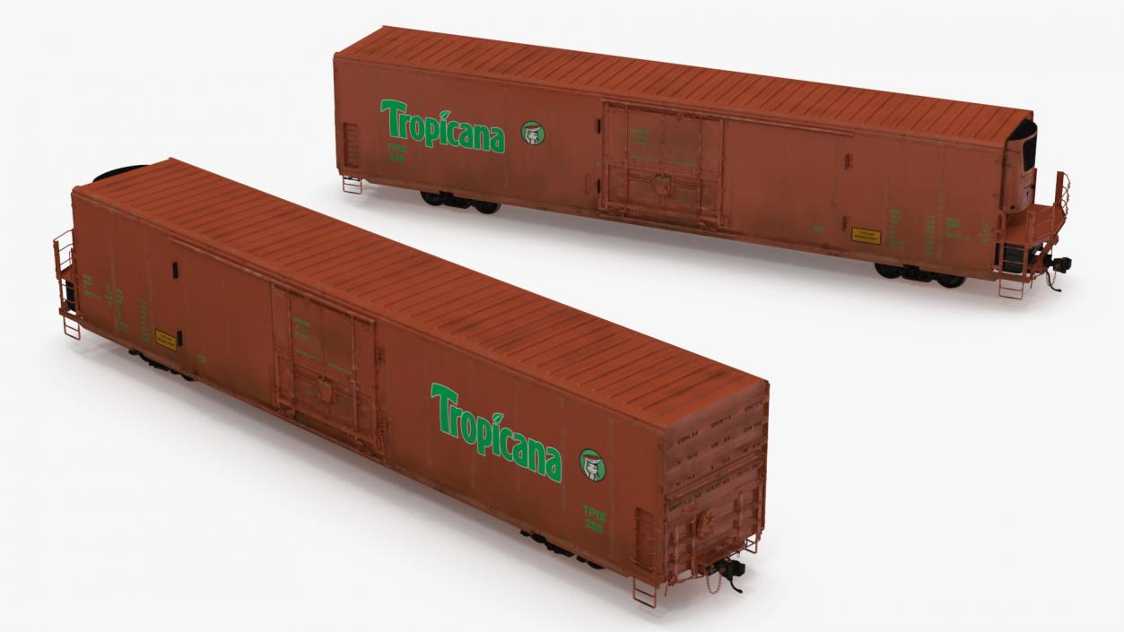 Tropicana Refrigerated Boxcar Train 2 3D