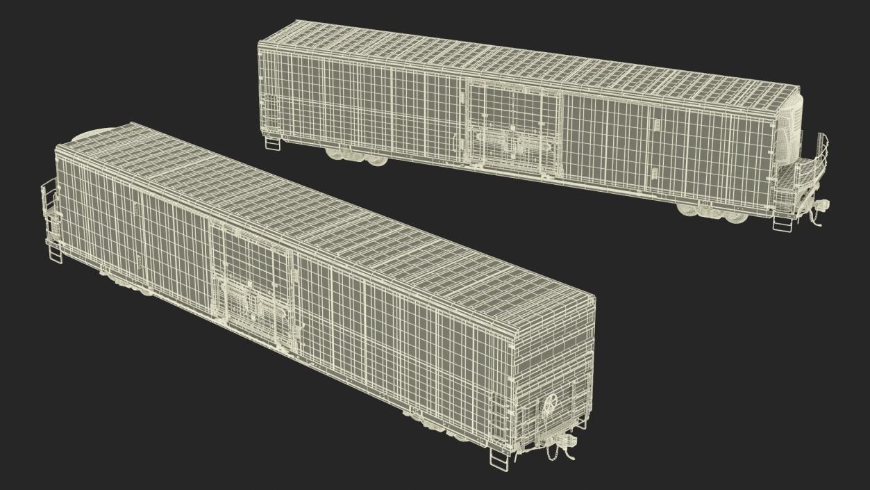 Tropicana Refrigerated Boxcar Train 2 3D