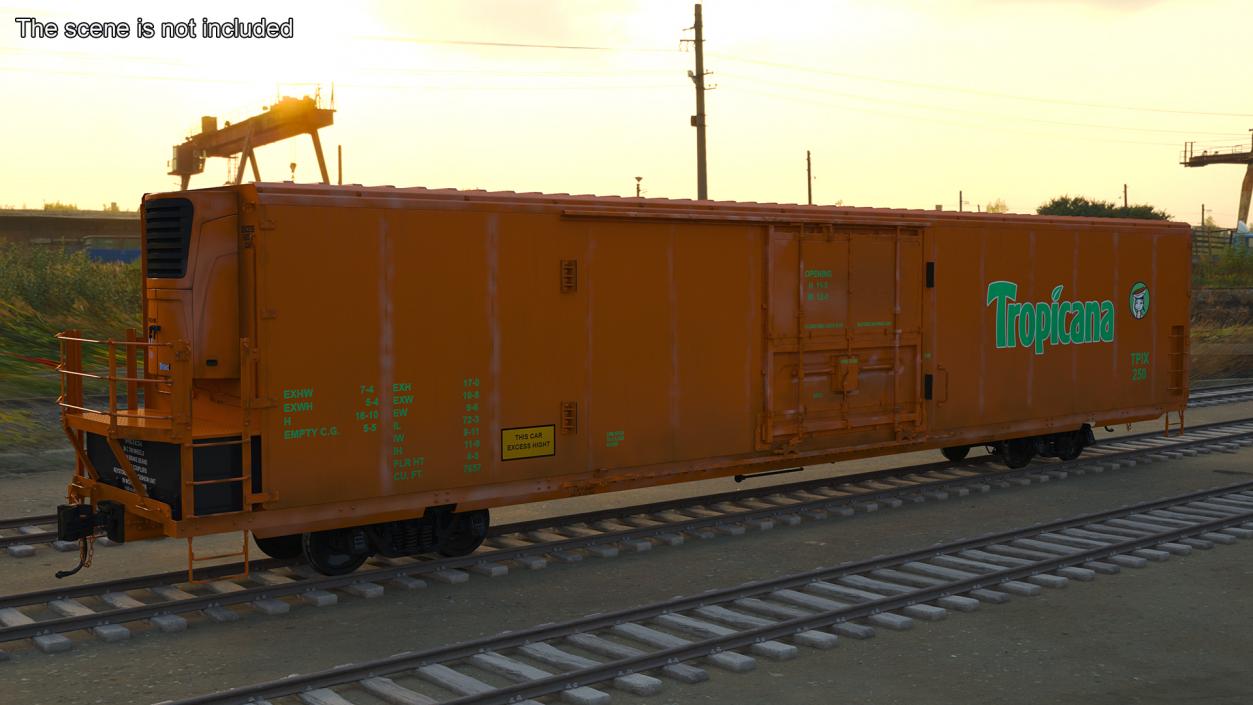 Tropicana Refrigerated Boxcar Train 2 3D