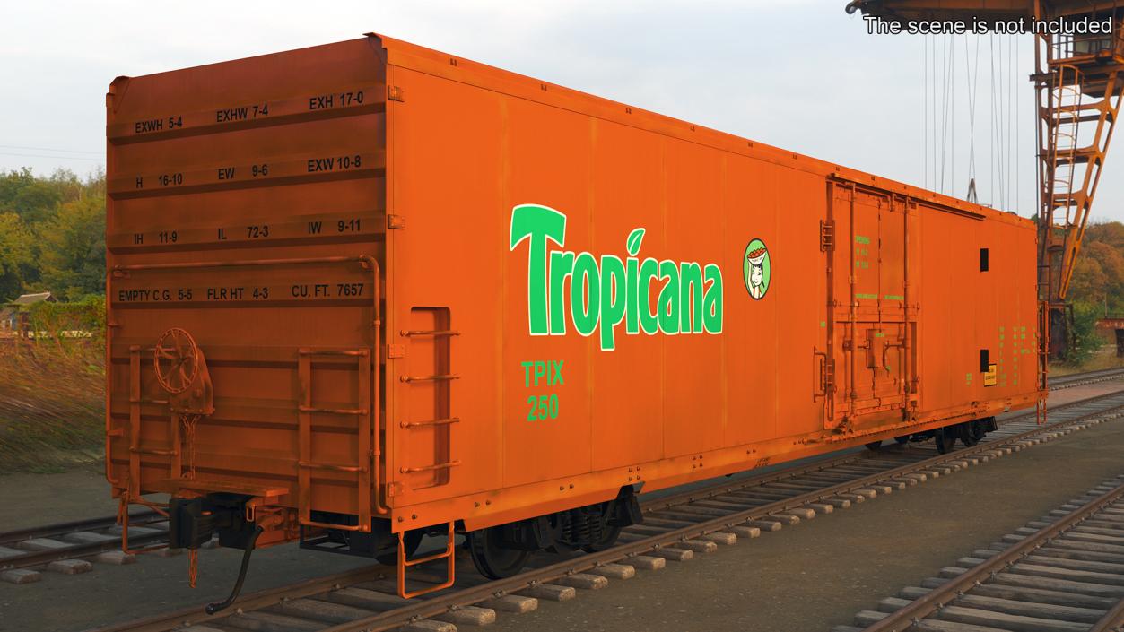 Tropicana Refrigerated Boxcar Train 2 3D