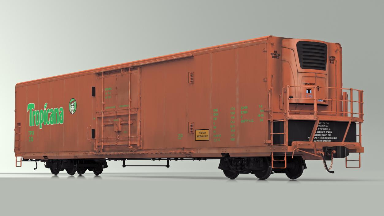 Tropicana Refrigerated Boxcar Train 2 3D