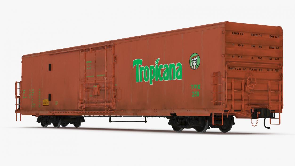 Tropicana Refrigerated Boxcar Train 2 3D