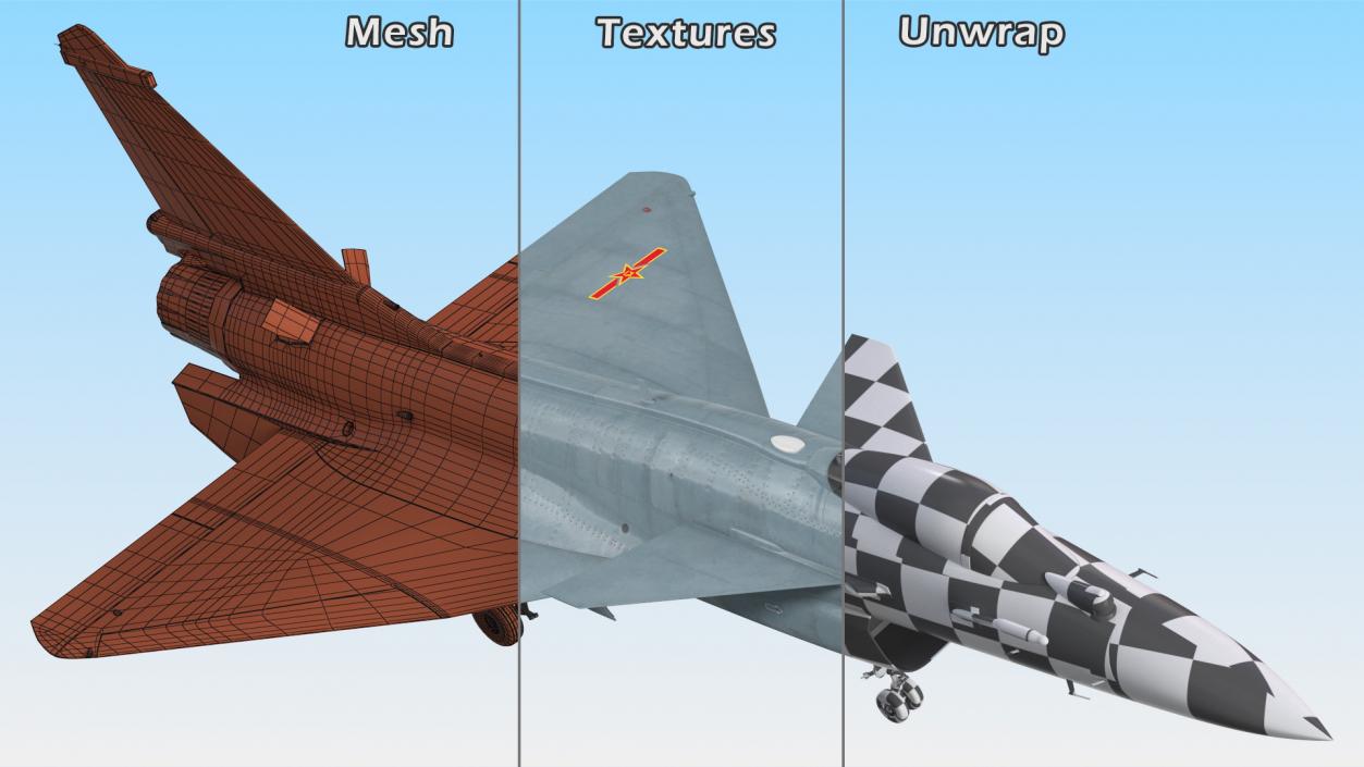 3D Chengdu J10 B Chinese Air Force