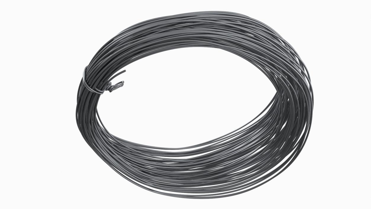 3D model Stainless Steel Wire Coil Half