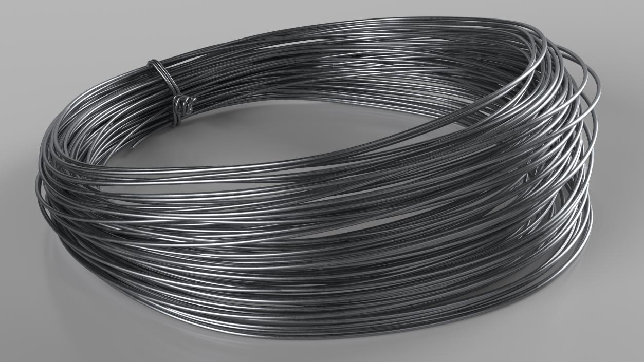 3D model Stainless Steel Wire Coil Half