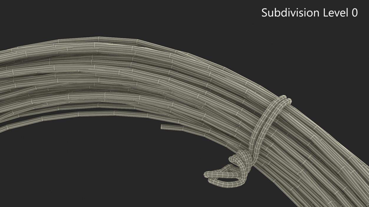 3D model Stainless Steel Wire Coil Half