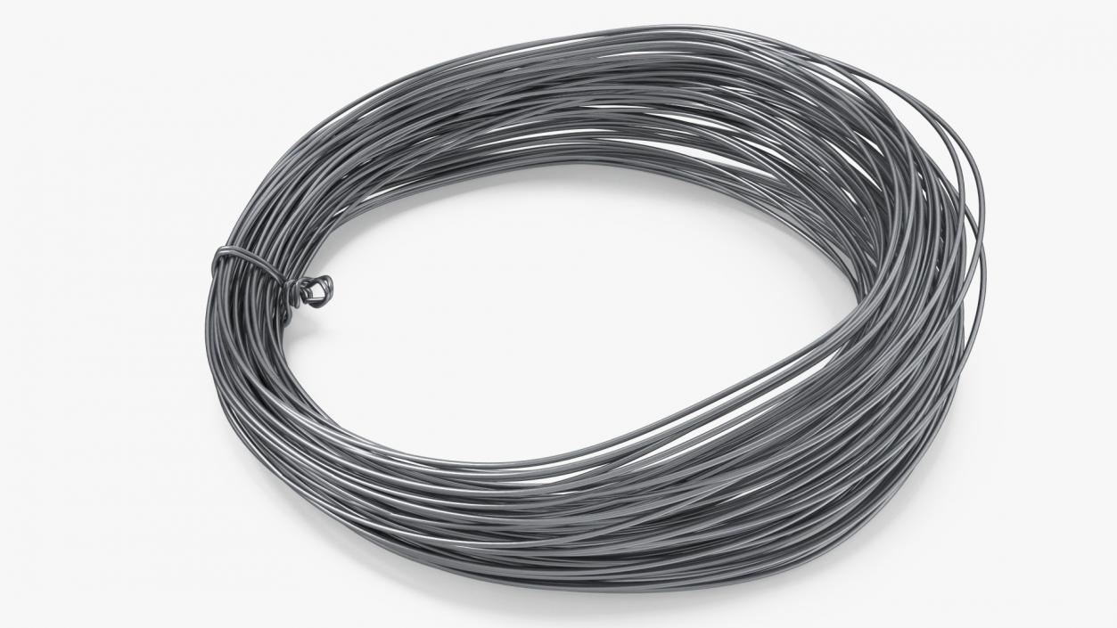 3D model Stainless Steel Wire Coil Half