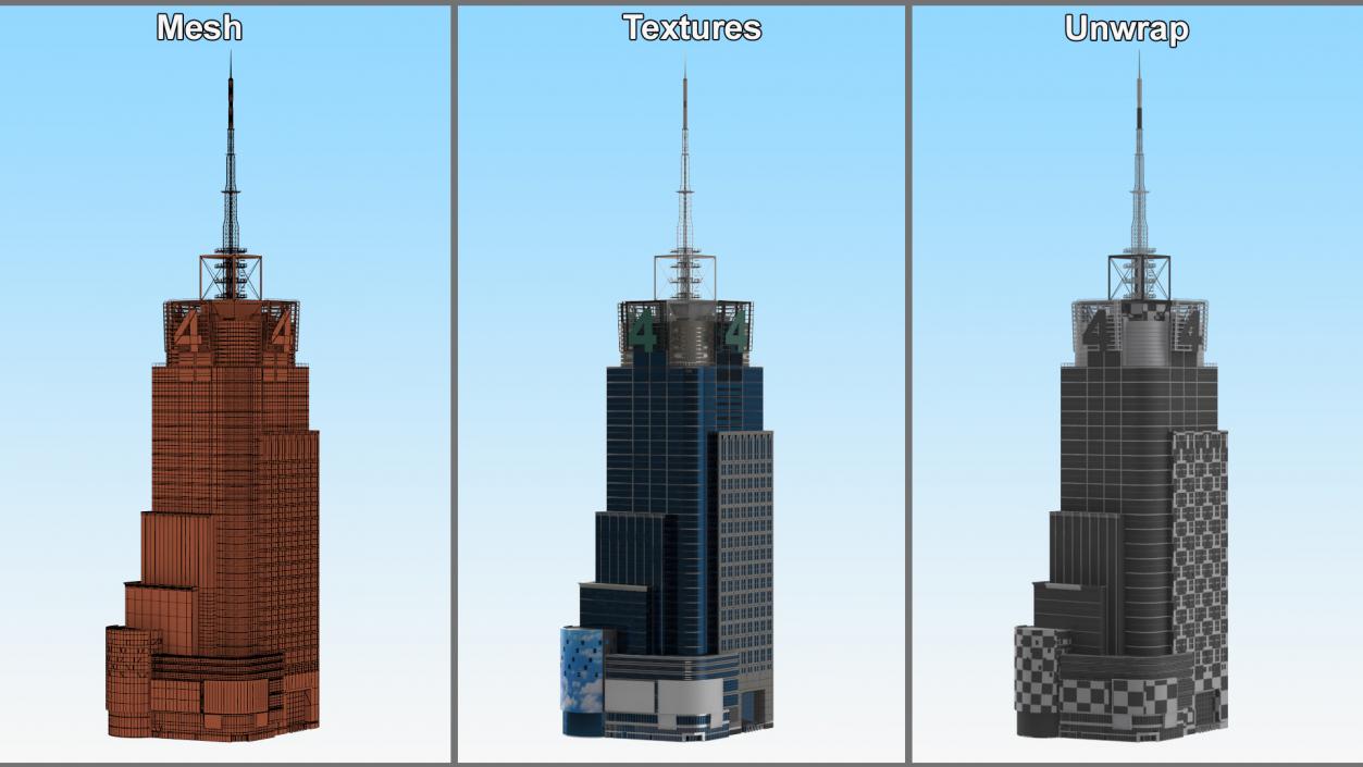 Modern Skyscraper Conde Nast Building 3D